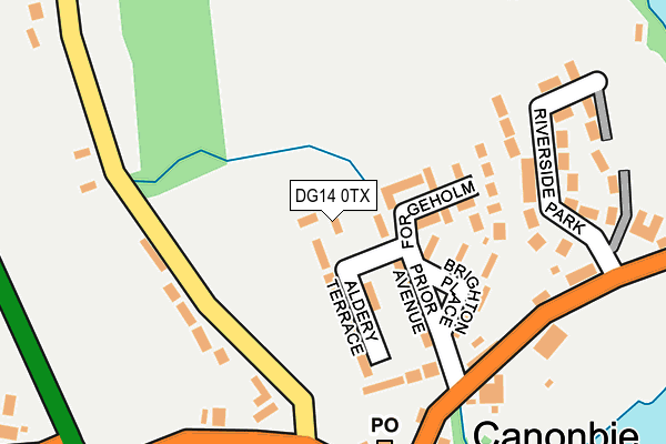 DG14 0TX map - OS OpenMap – Local (Ordnance Survey)