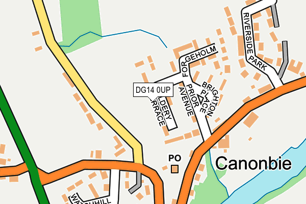 DG14 0UP map - OS OpenMap – Local (Ordnance Survey)