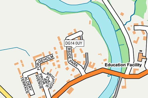 DG14 0UY map - OS OpenMap – Local (Ordnance Survey)