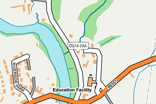 DG14 0XA map - OS OpenMap – Local (Ordnance Survey)