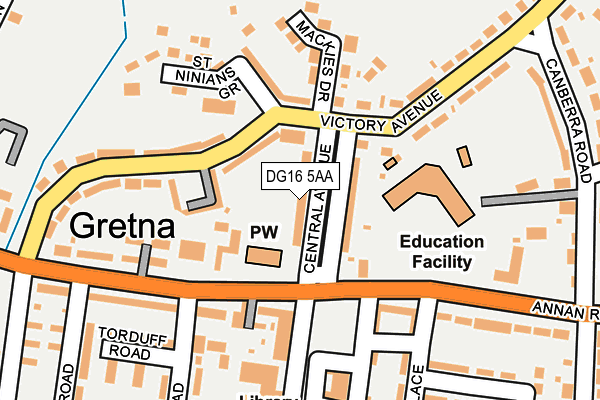 DG16 5AA map - OS OpenMap – Local (Ordnance Survey)