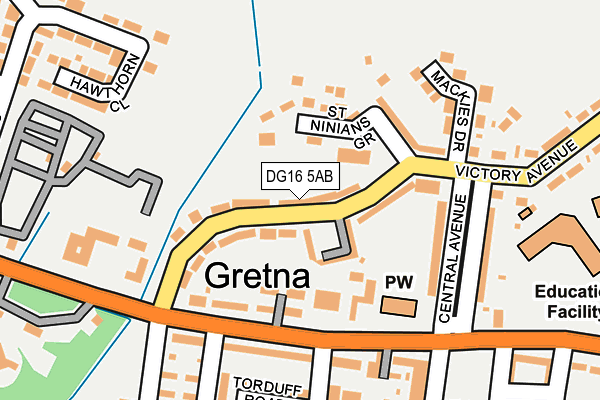 DG16 5AB map - OS OpenMap – Local (Ordnance Survey)