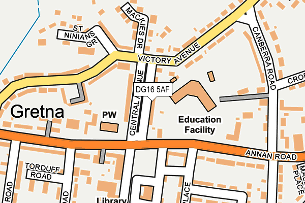 DG16 5AF map - OS OpenMap – Local (Ordnance Survey)