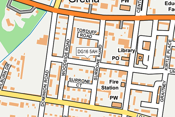 DG16 5AH map - OS OpenMap – Local (Ordnance Survey)