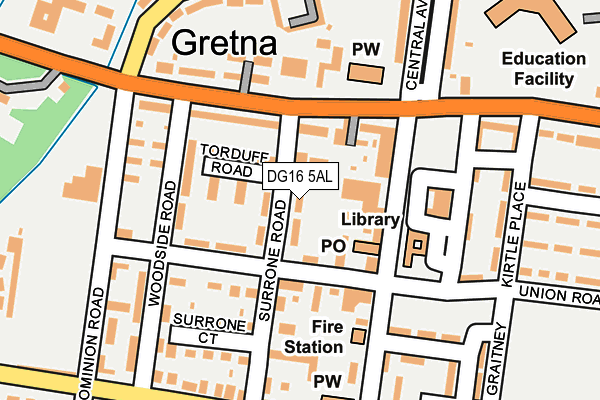 DG16 5AL map - OS OpenMap – Local (Ordnance Survey)