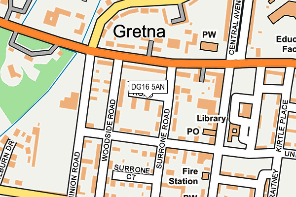 DG16 5AN map - OS OpenMap – Local (Ordnance Survey)
