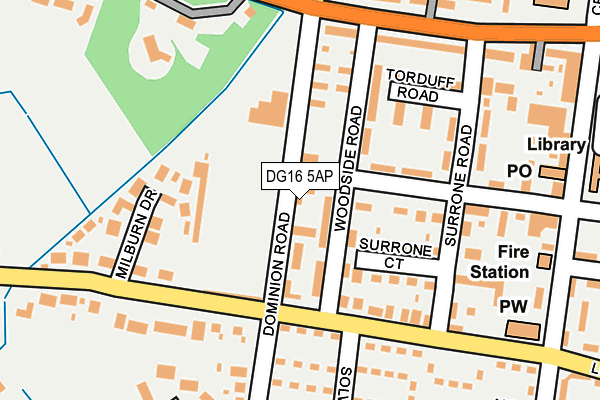 DG16 5AP map - OS OpenMap – Local (Ordnance Survey)