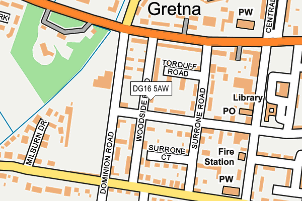 DG16 5AW map - OS OpenMap – Local (Ordnance Survey)