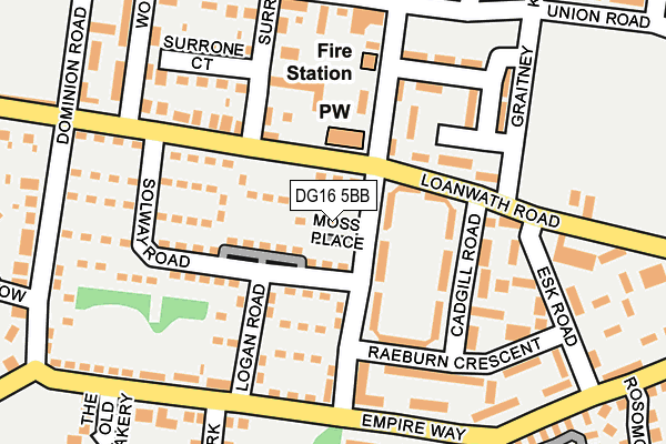 DG16 5BB map - OS OpenMap – Local (Ordnance Survey)
