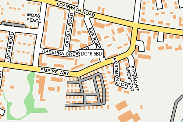 DG16 5BD map - OS OpenMap – Local (Ordnance Survey)