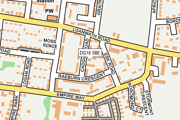 DG16 5BE map - OS OpenMap – Local (Ordnance Survey)