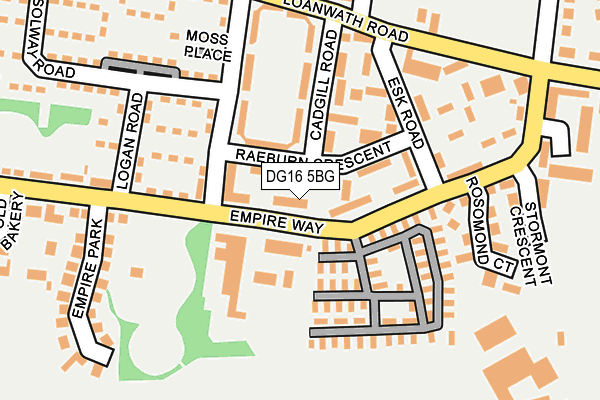 DG16 5BG map - OS OpenMap – Local (Ordnance Survey)