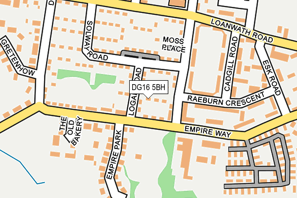 DG16 5BH map - OS OpenMap – Local (Ordnance Survey)