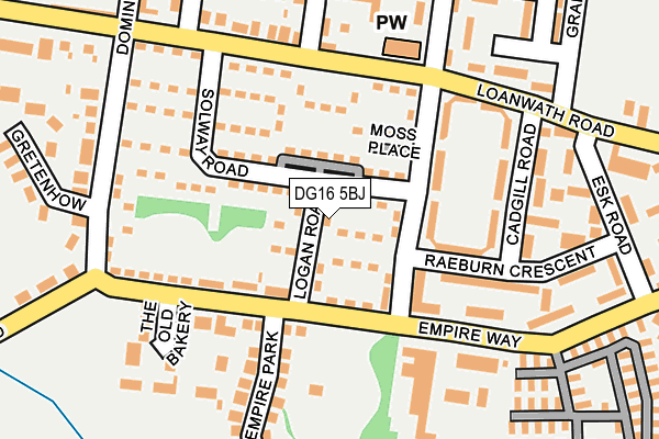 DG16 5BJ map - OS OpenMap – Local (Ordnance Survey)
