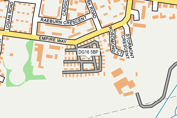 DG16 5BP map - OS OpenMap – Local (Ordnance Survey)