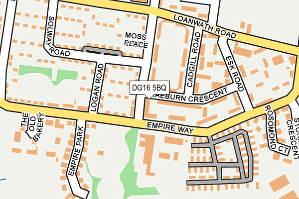 DG16 5BQ map - OS OpenMap – Local (Ordnance Survey)