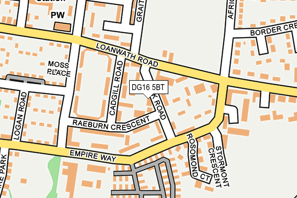 DG16 5BT map - OS OpenMap – Local (Ordnance Survey)