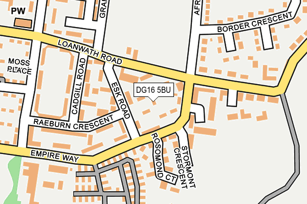 DG16 5BU map - OS OpenMap – Local (Ordnance Survey)