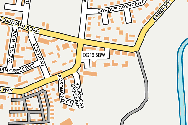 DG16 5BW map - OS OpenMap – Local (Ordnance Survey)