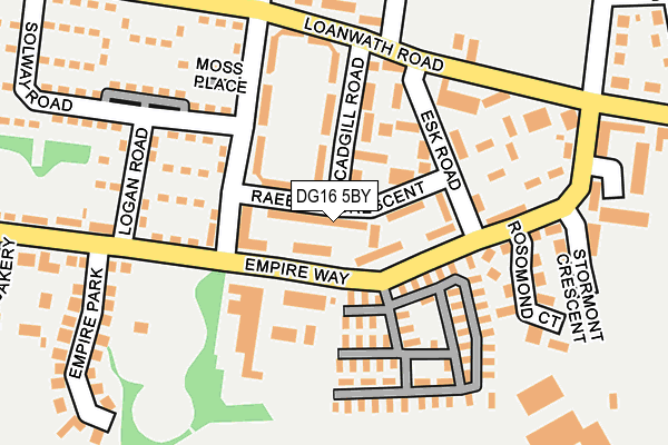 DG16 5BY map - OS OpenMap – Local (Ordnance Survey)