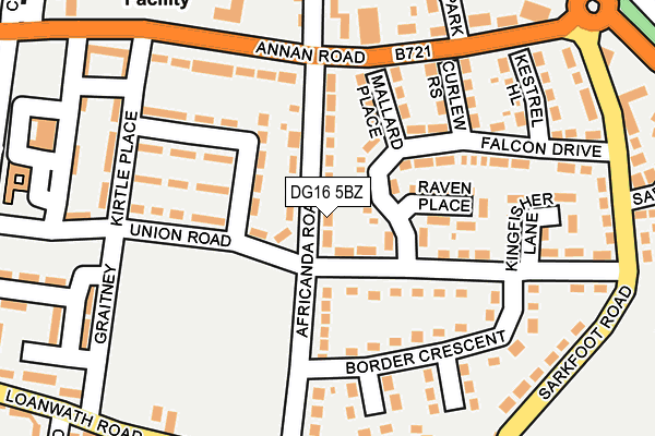 DG16 5BZ map - OS OpenMap – Local (Ordnance Survey)