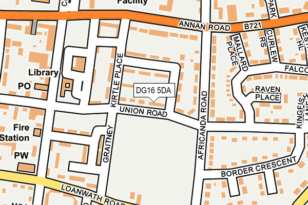 DG16 5DA map - OS OpenMap – Local (Ordnance Survey)
