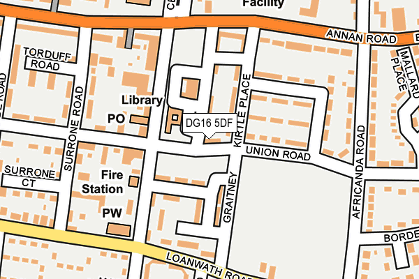 DG16 5DF map - OS OpenMap – Local (Ordnance Survey)