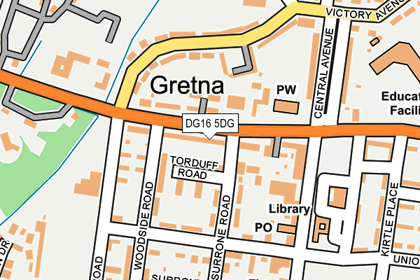 DG16 5DG map - OS OpenMap – Local (Ordnance Survey)