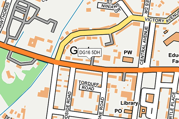 DG16 5DH map - OS OpenMap – Local (Ordnance Survey)