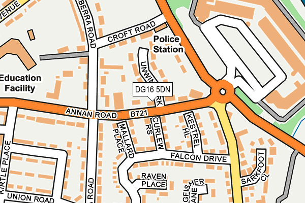 DG16 5DN map - OS OpenMap – Local (Ordnance Survey)