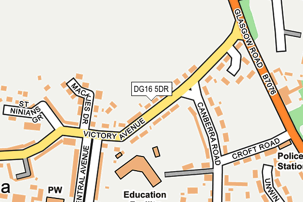 DG16 5DR map - OS OpenMap – Local (Ordnance Survey)
