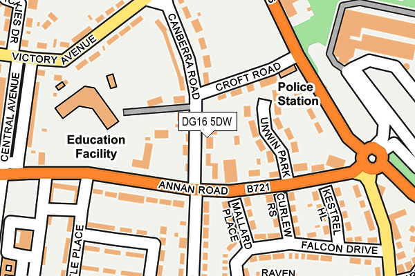 DG16 5DW map - OS OpenMap – Local (Ordnance Survey)