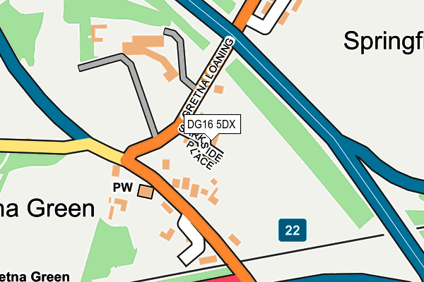 DG16 5DX map - OS OpenMap – Local (Ordnance Survey)