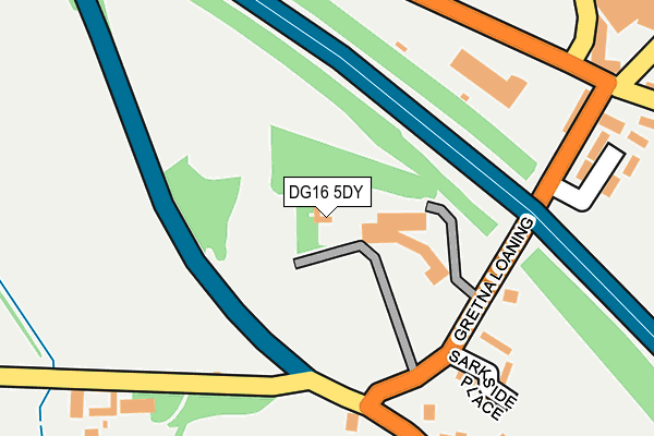 DG16 5DY map - OS OpenMap – Local (Ordnance Survey)