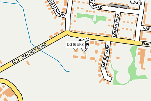DG16 5FZ map - OS OpenMap – Local (Ordnance Survey)