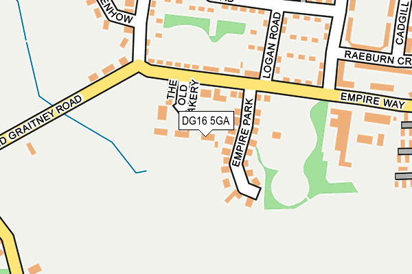 DG16 5GA map - OS OpenMap – Local (Ordnance Survey)