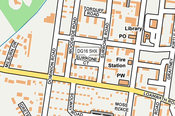 DG16 5HX map - OS OpenMap – Local (Ordnance Survey)