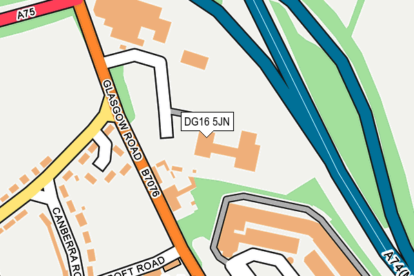 DG16 5JN map - OS OpenMap – Local (Ordnance Survey)