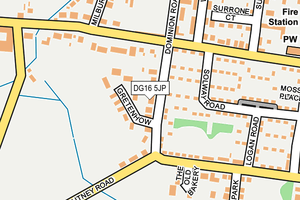 DG16 5JP map - OS OpenMap – Local (Ordnance Survey)