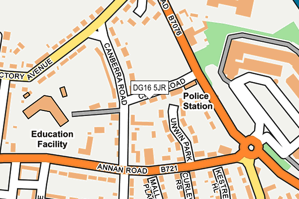 DG16 5JR map - OS OpenMap – Local (Ordnance Survey)