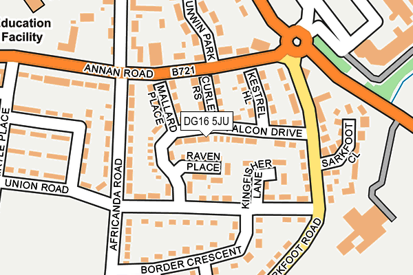DG16 5JU map - OS OpenMap – Local (Ordnance Survey)