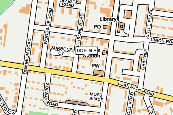 DG16 5LE map - OS OpenMap – Local (Ordnance Survey)