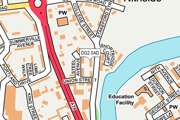 DG2 0AD map - OS OpenMap – Local (Ordnance Survey)