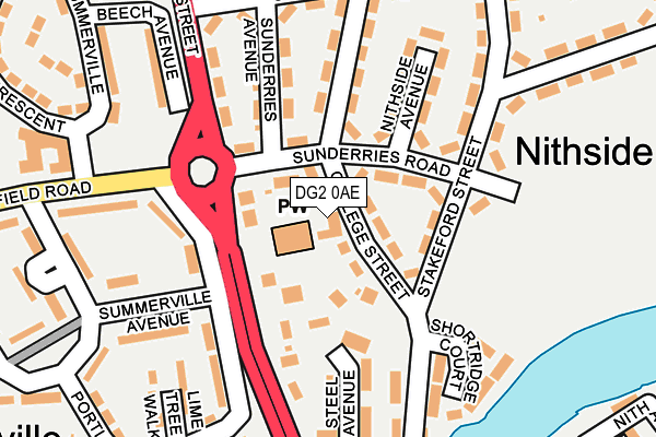 DG2 0AE map - OS OpenMap – Local (Ordnance Survey)