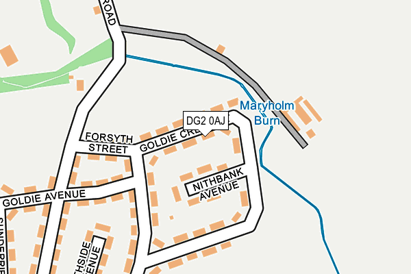DG2 0AJ map - OS OpenMap – Local (Ordnance Survey)