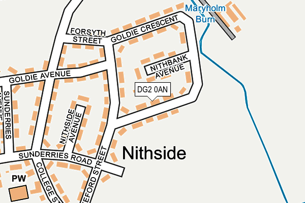 DG2 0AN map - OS OpenMap – Local (Ordnance Survey)