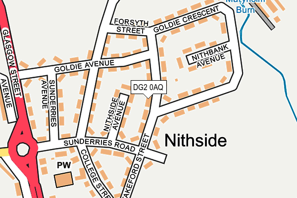 DG2 0AQ map - OS OpenMap – Local (Ordnance Survey)