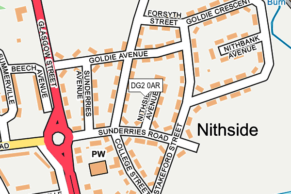 DG2 0AR map - OS OpenMap – Local (Ordnance Survey)