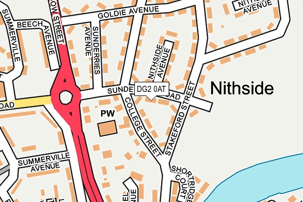 DG2 0AT map - OS OpenMap – Local (Ordnance Survey)