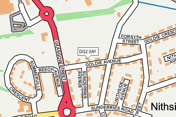 DG2 0AY map - OS OpenMap – Local (Ordnance Survey)